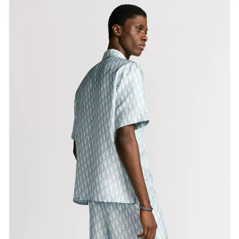 Dior Men's Summer Solid Color Letter Printed Single Breasted Short Sleeve Shirt Shorts Set Suit #76284