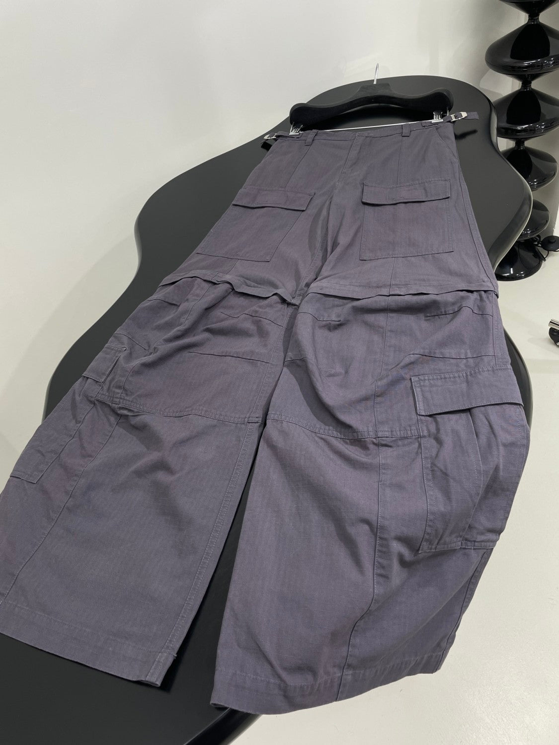 Balenciaga Men's High Street All Season Large Cargo Cotton Mid Waist Zipper Pocket Fit Work Pants Ngvp #9712