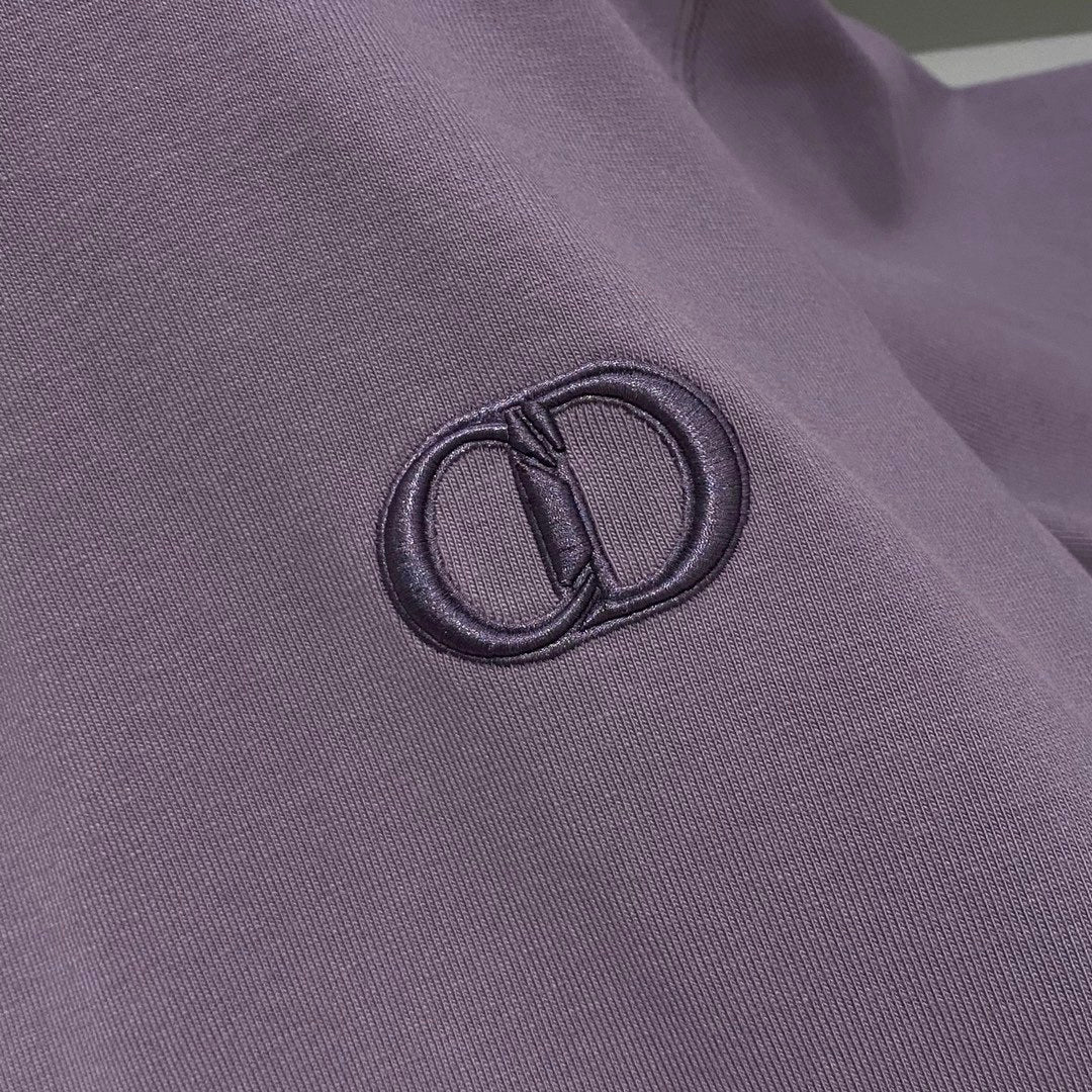 Dior Men's Summer Solid Color Embroidered Logo Round Neck Cotton Short Sleeve T-Shirt #99796
