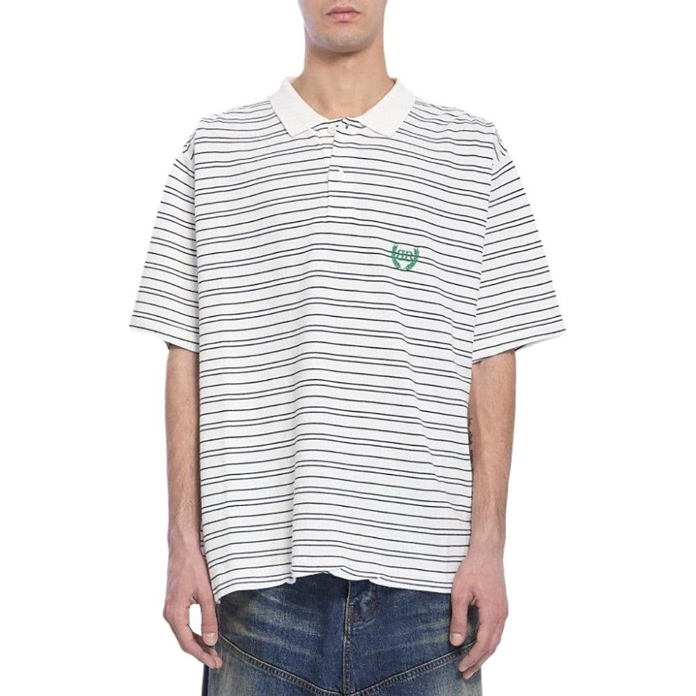 Balenciaga Men's Summer Solid Colour Stripe Printed Embroidery Pattern Printed Polo Neck Short Sleeve T-Shirt #76767