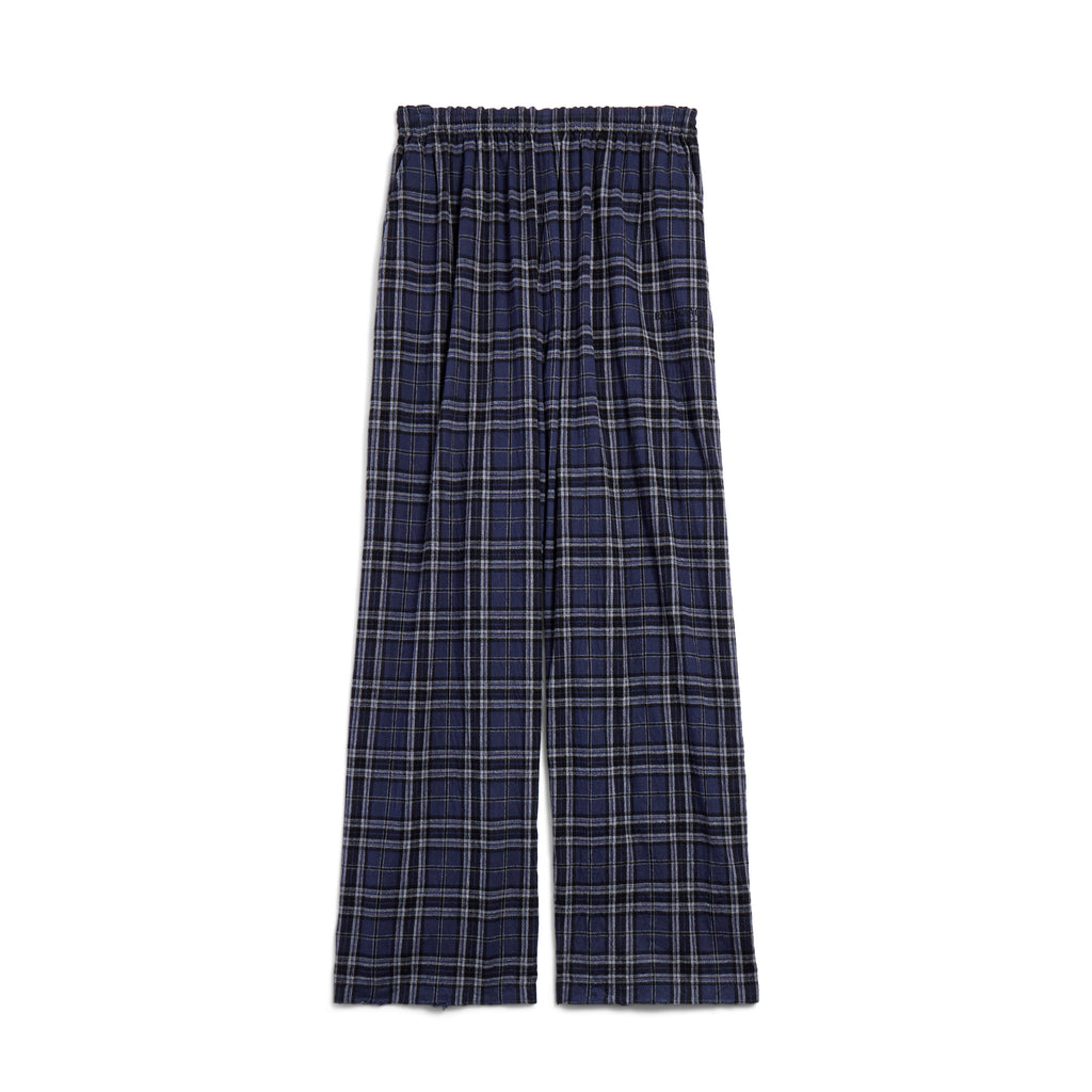 Balenciaga Men's Checkered Elastic Waist Flannel Baggy Pants Four Seasons Solid Color Cotton Casual Trouser Ngvp #1361