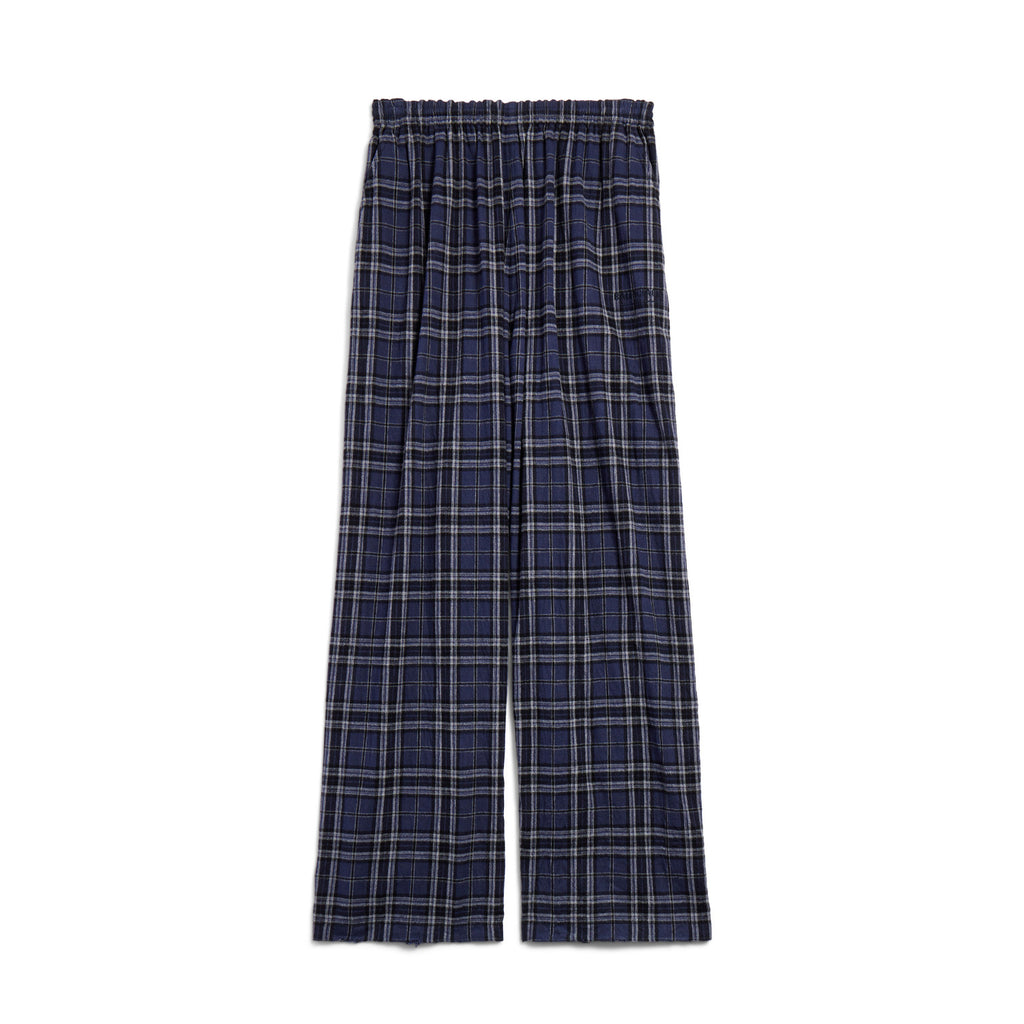 Balenciaga Men's Checkered Elastic Waist Flannel Baggy Pants Four Seasons Solid Color Cotton Casual Trouser Ngvp #1361