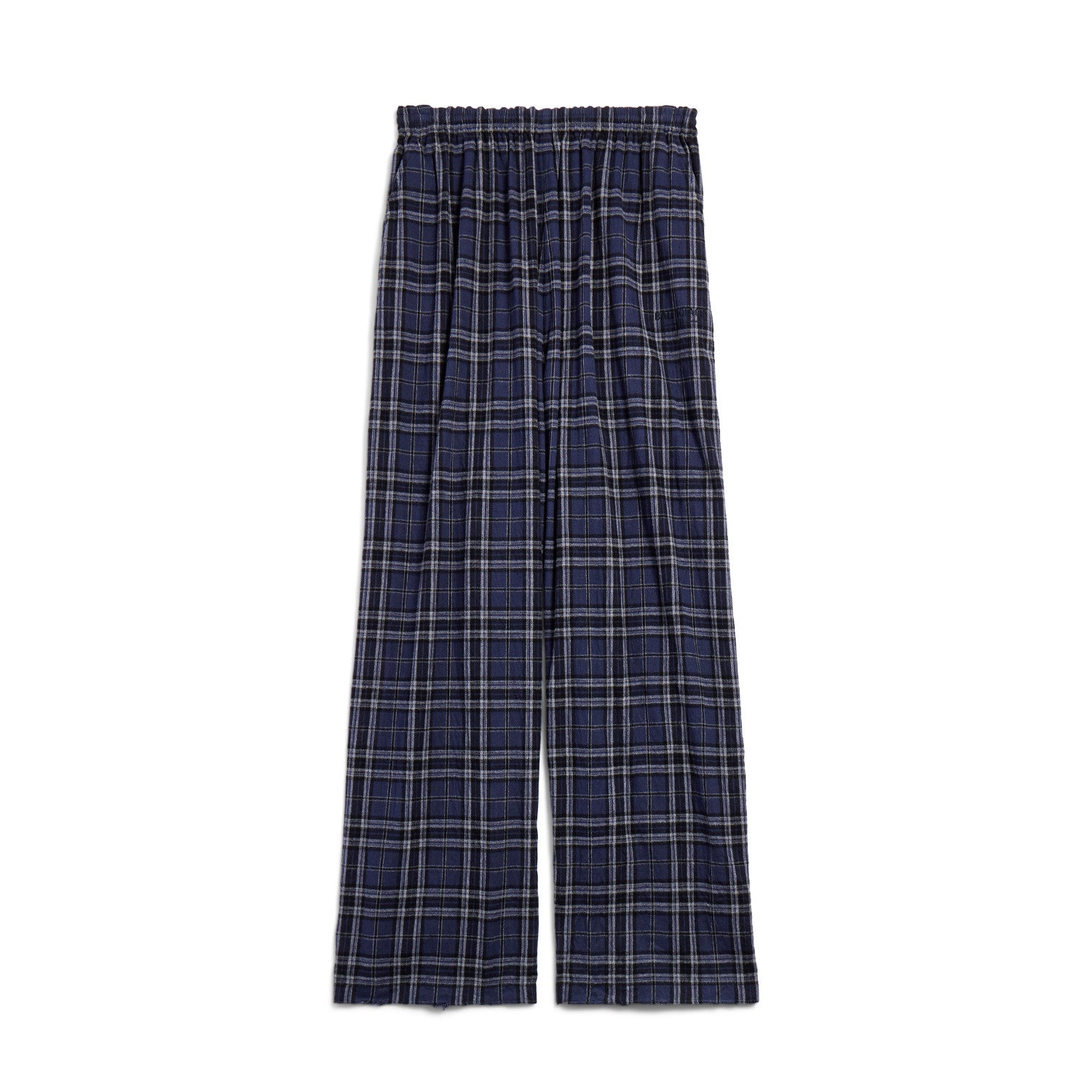 Balenciaga Men's Checkered Elastic Waist Flannel Baggy Pants Four Seasons Solid Color Cotton Casual Trouser Ngvp #1361