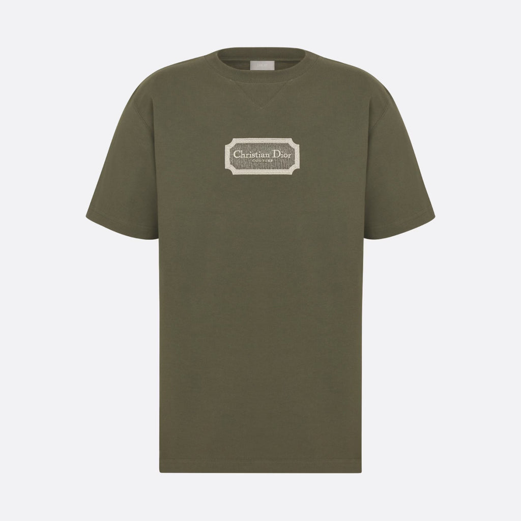 Dior Men's Summer Embroidered Logo Solid Colour Round Neck Cotton Short Sleeve T-Shirt #97793