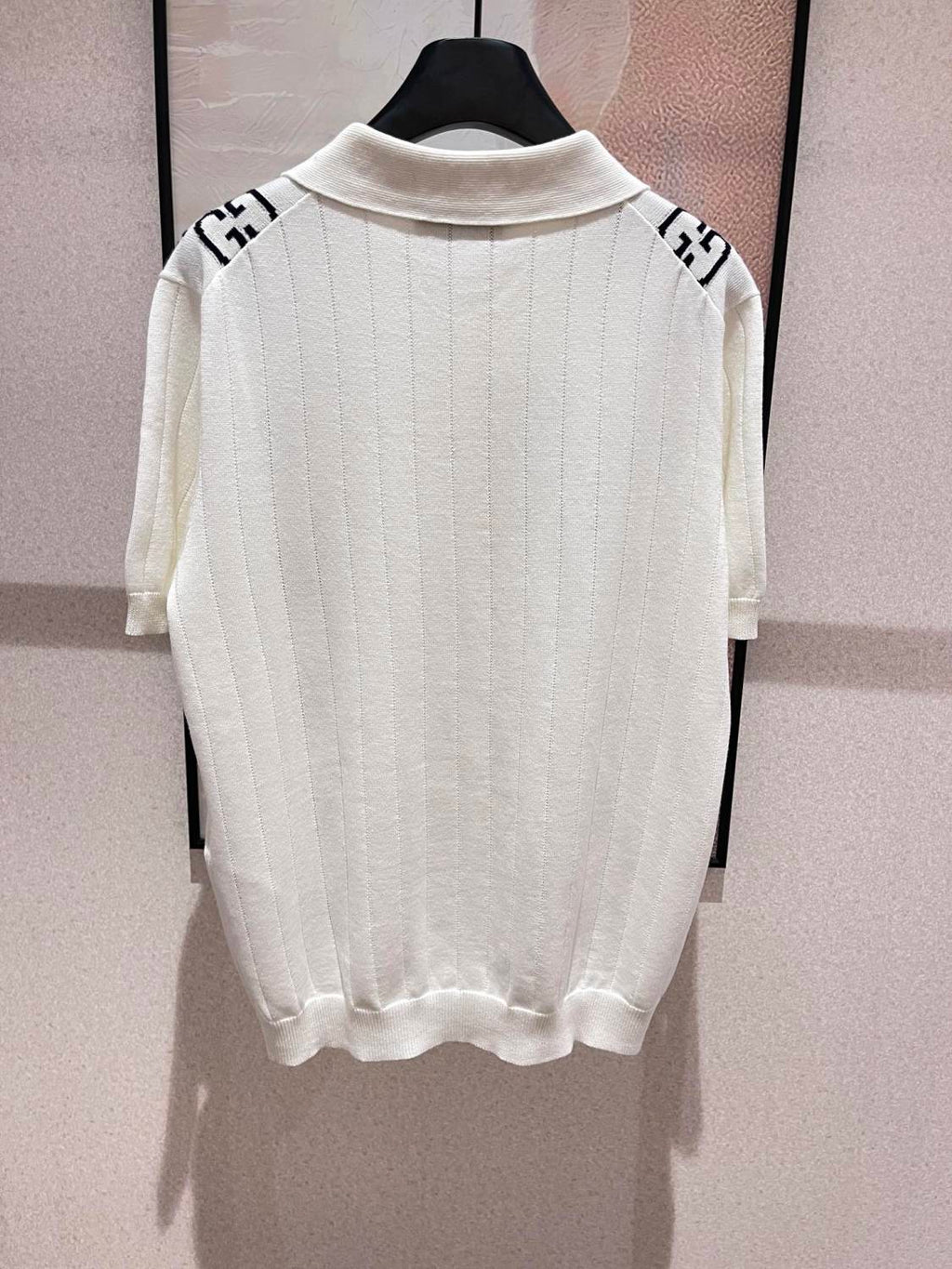 Gucci Men's Summer Logo Appliqué Knit Short Sleeve Polo Shirt T-Shirt #72545