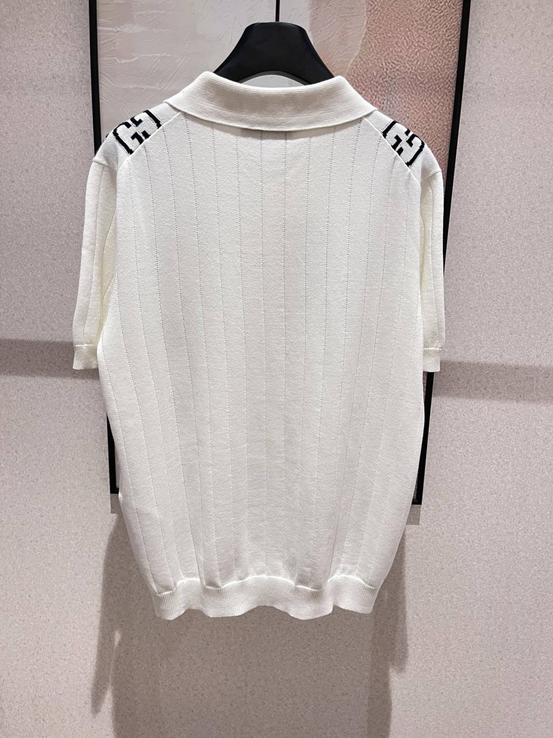 Gucci Men's Summer Logo Appliqué Knit Short Sleeve Polo Shirt T-Shirt #72545