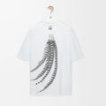 Loewe Men's Spring And Summer Feather Print Solid Color Cotton Loose Round Neck Short Sleeve T-Shirt Ngvp #1852