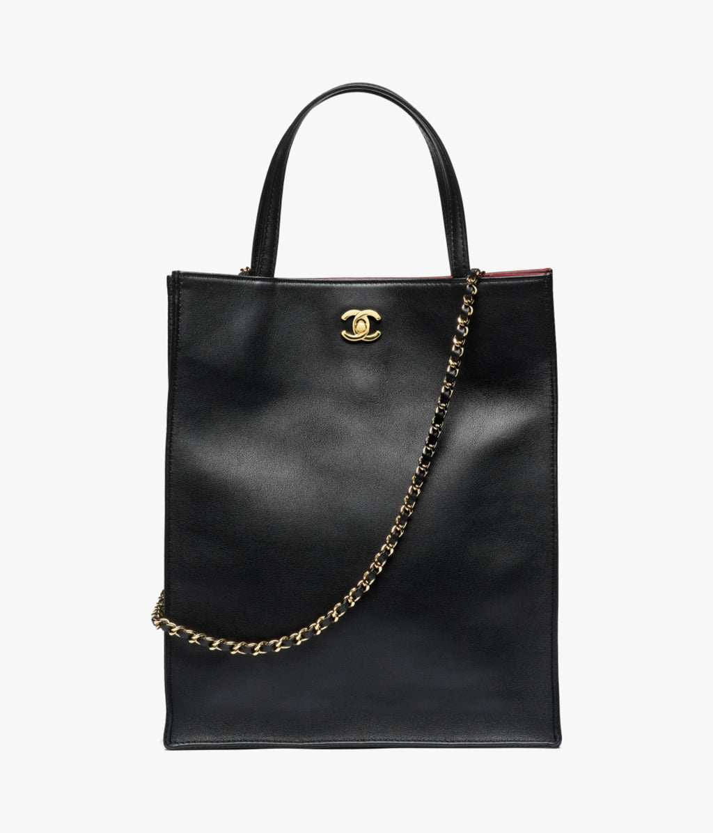 Chanel Small Shopping Bag In Calfskin With Gold-tone Hardware  Black 2026 Haute Artisanat Collection Rectangular Briefcase Bags AS6452 #197509