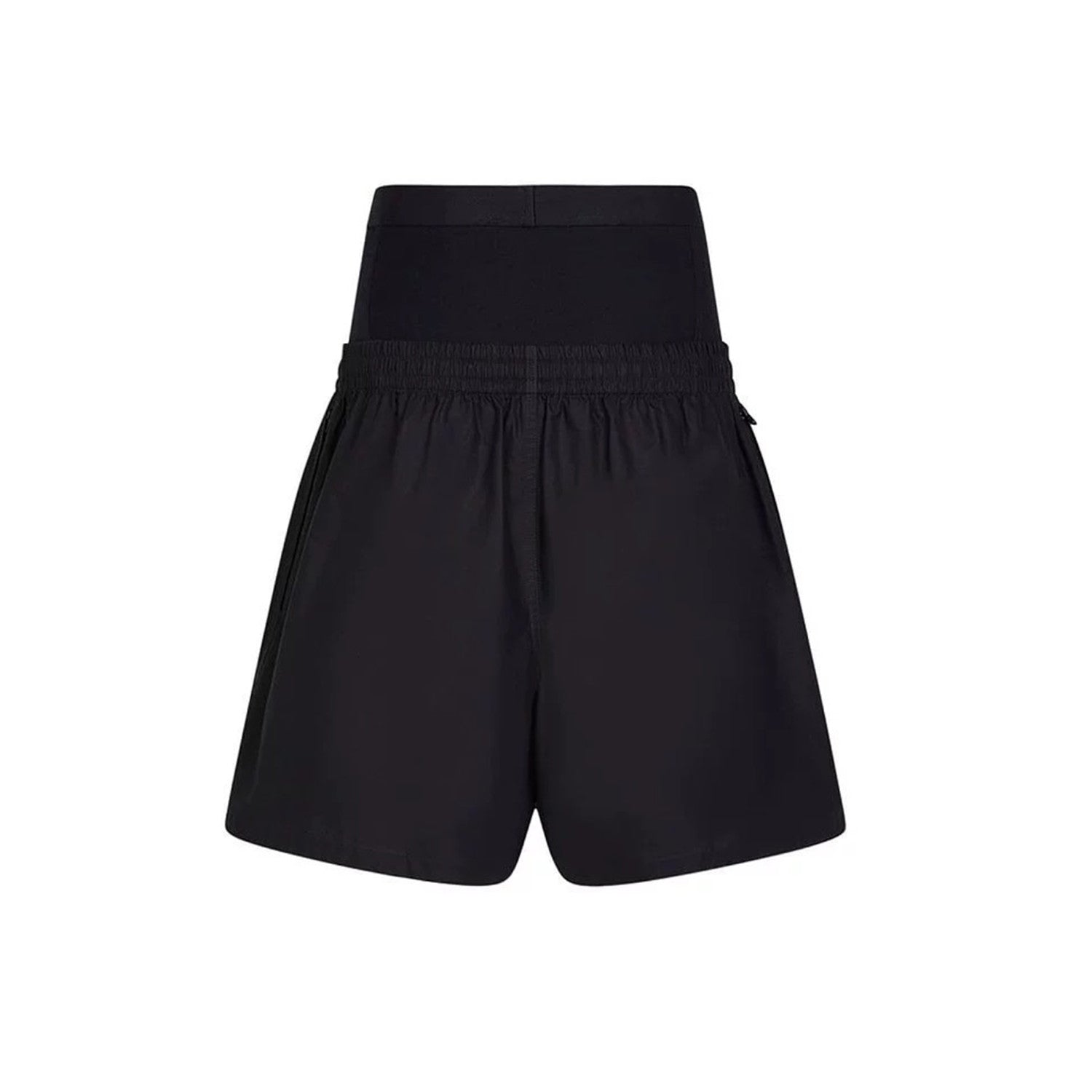 Balenciaga Women's Spring Summer Logo Letter Belt Patchwork Shorts Comfortable Black Casual Pants #99392