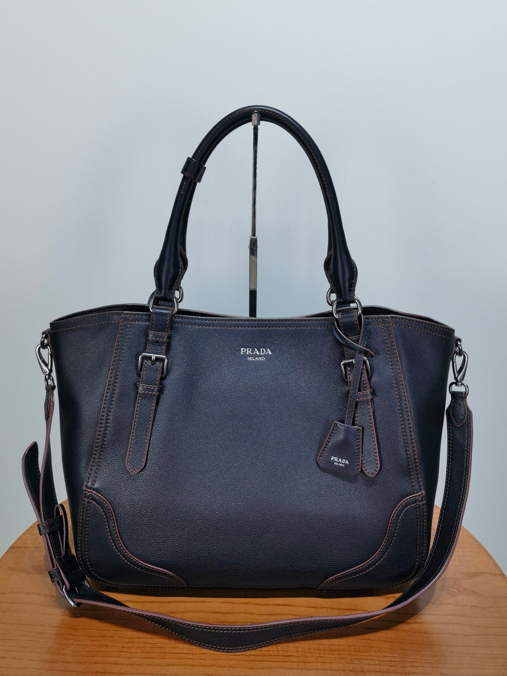 PRADA Large Leather Tote Bag #335977