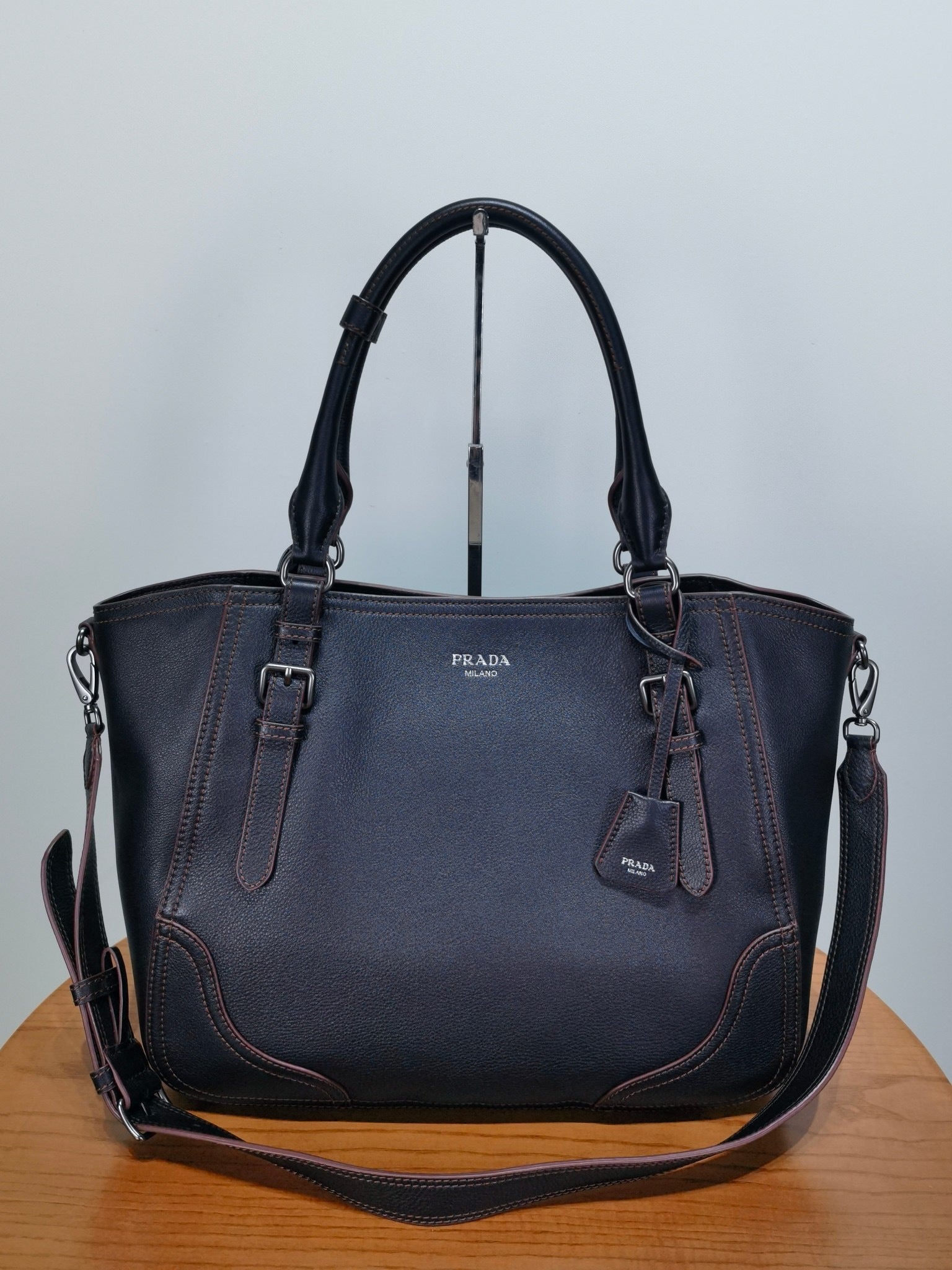 PRADA Large Leather Tote Bag #335977