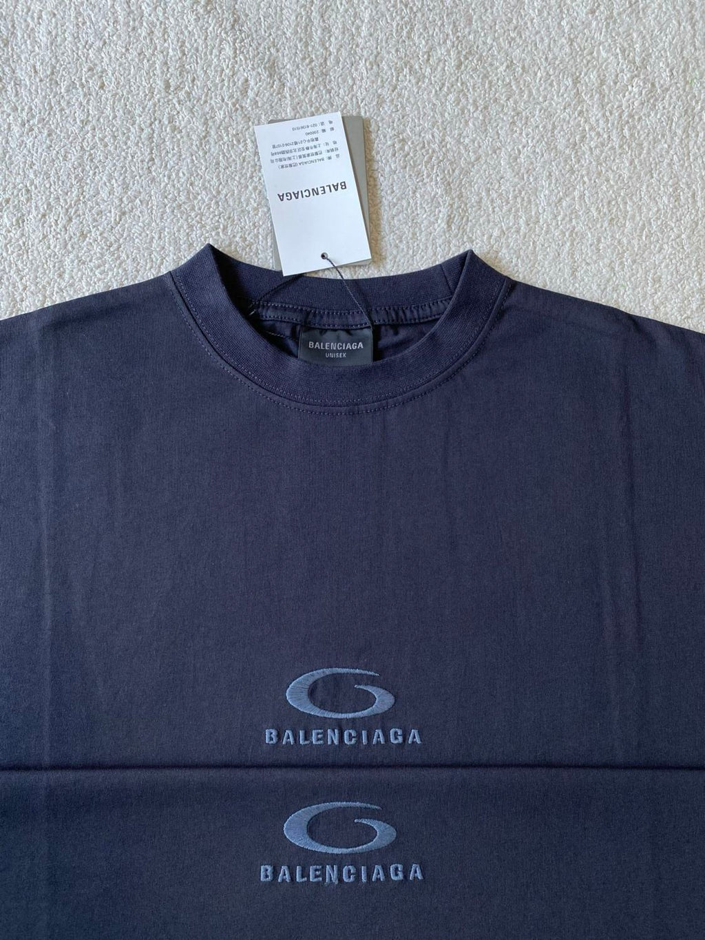 Balenciaga ﻿﻿LOOP SPORTS ICON Men's Summer Fashion Casual Crew Neck Pullover Solid Color Embroidered Crew Neck Short Sleeve T-Shirt #78872