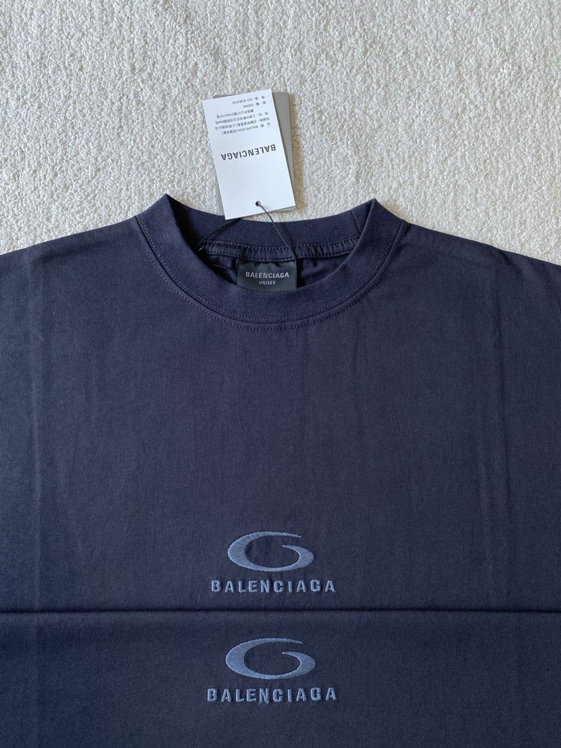 Balenciaga ﻿﻿LOOP SPORTS ICON Men's Summer Fashion Casual Crew Neck Pullover Solid Color Embroidered Crew Neck Short Sleeve T-Shirt #78872