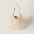 MiuMiu Ivy Sequin Mesh Women's Solid Color Sequined Shoulder Bag with Detachable Handbag Bags and Embroidered Letter Logo #77693
