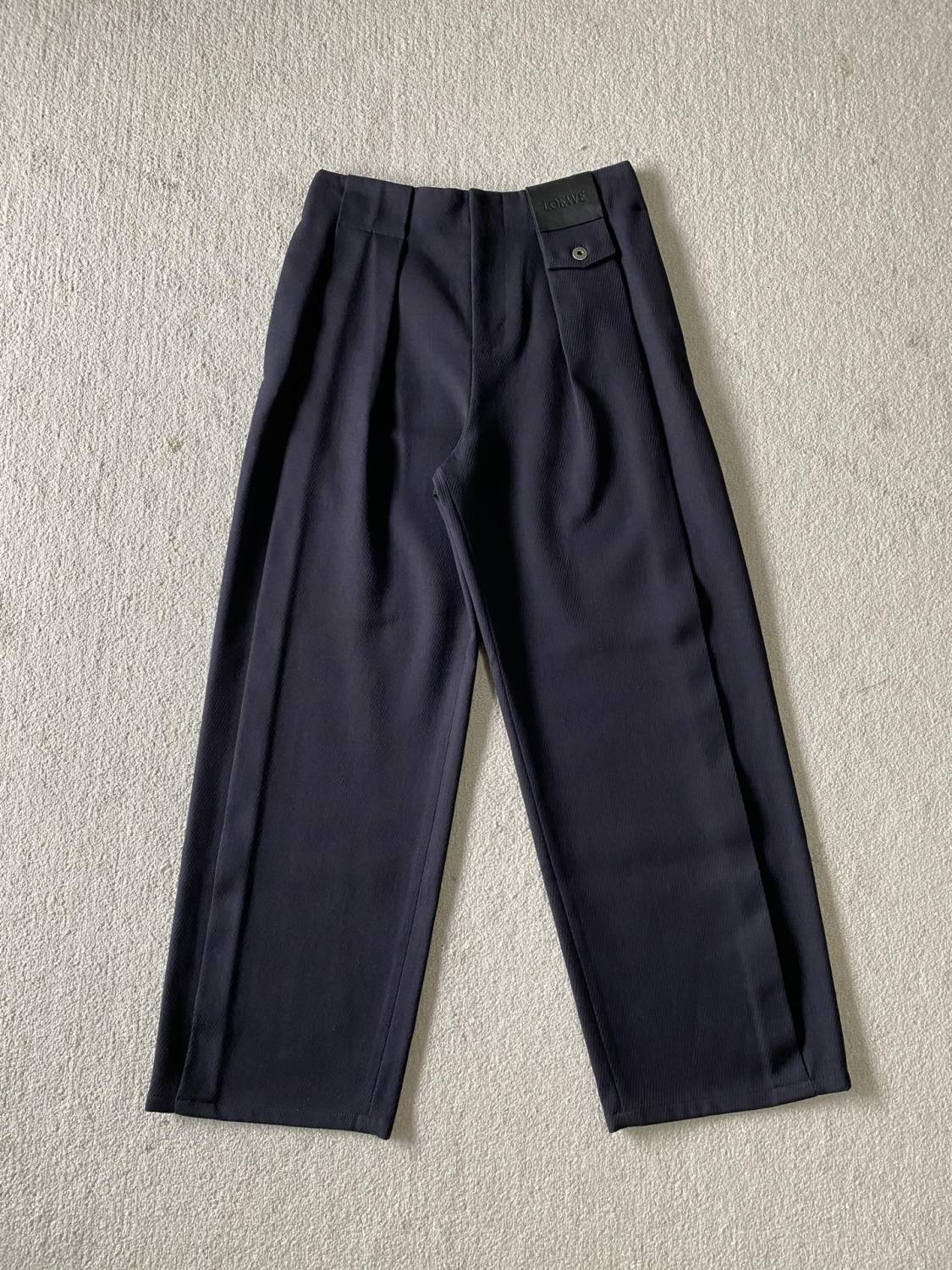 Loewe Trousers in Wool Blue #334437