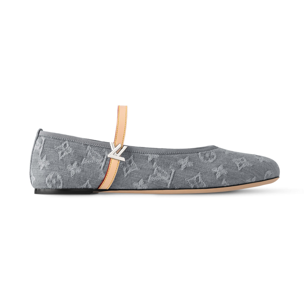 Louis Vuitton x TM ROMY Women's Spring/fall Fashion Classic Round Toe Slip On Logo Print Flat Mary Jane Ballet Flats  Shoes #79212