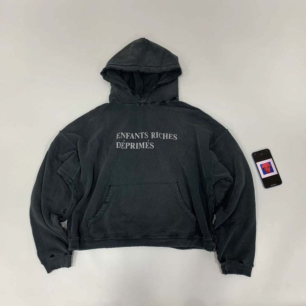 Enfants Riches Deprimes Men's Spring And Autumn Solid Color Hooded Letter Sweatshirt Casual Fashion Trend Pullover Sweatshirt Ngvp #98267