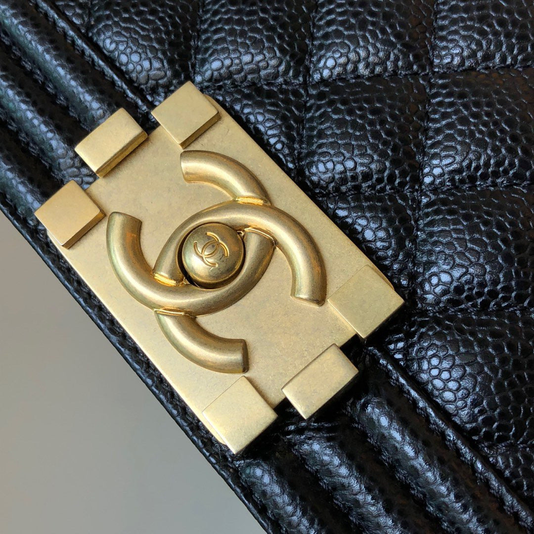 Chanel LeBoy Chanel Bag Calfskin Ruthenium Plated Metal #333120