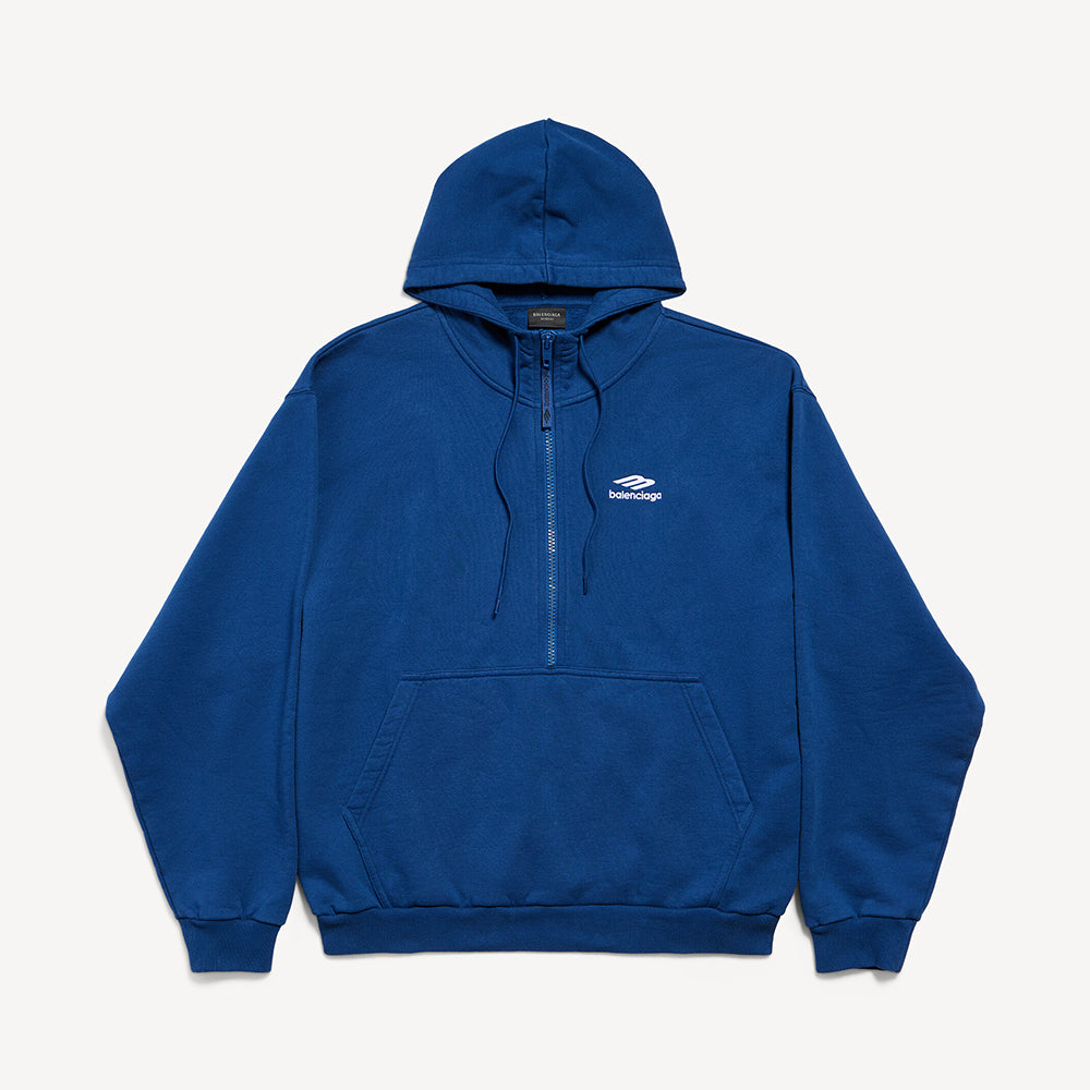 Balenciaga Top-quality Version Men's 3b Sports Icon Half-zip Hoodie in Washed #336946