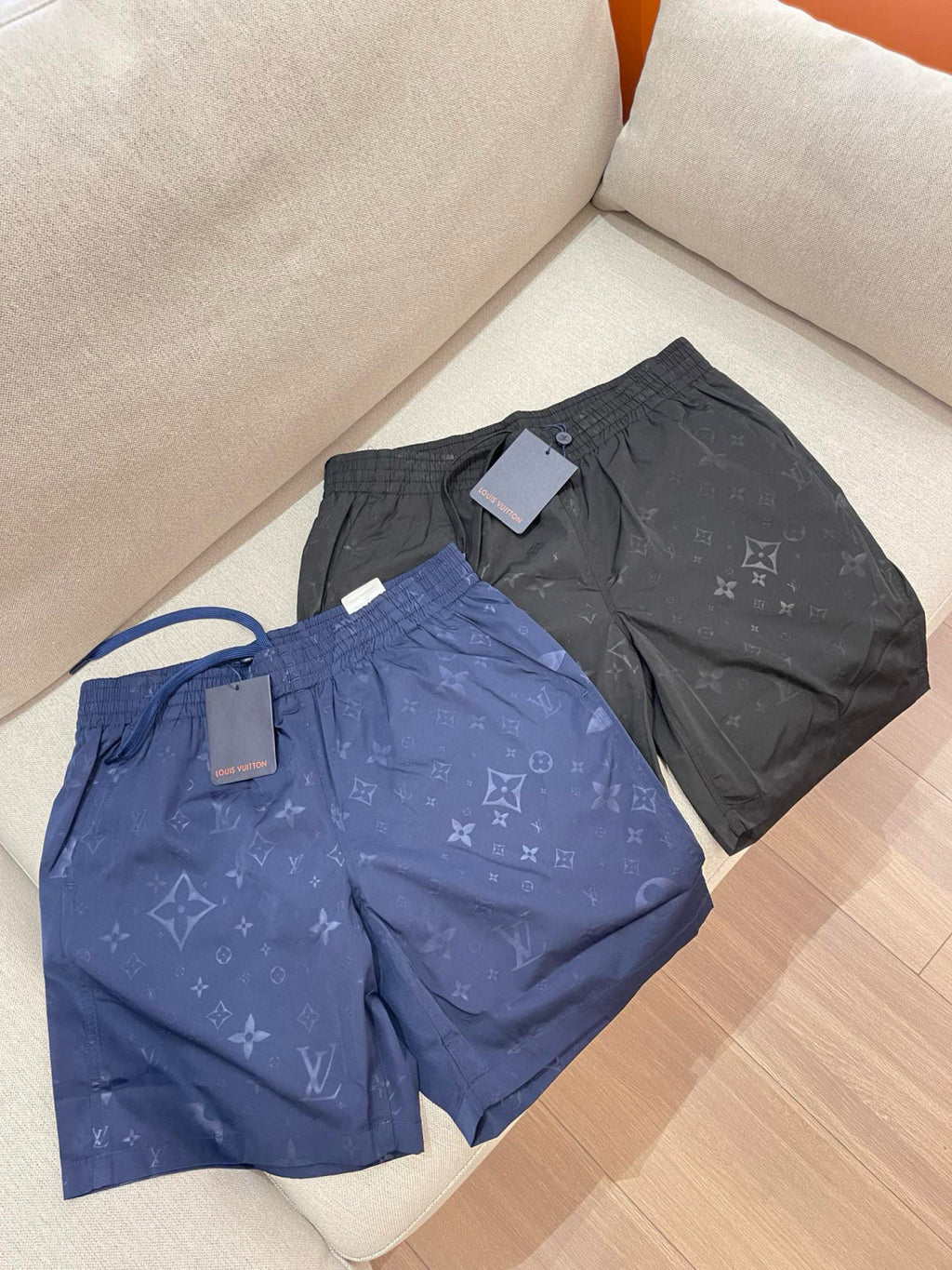 Louis Vuitton Men's Summer Solid Color Polyester Beach Full Print Casual Signature Swim Board Shorts #98199
