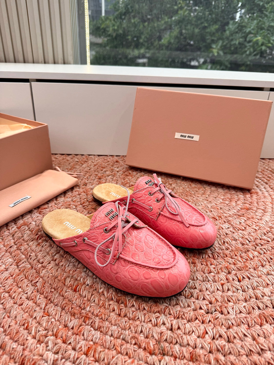 MiuMiu Mesh Mary Jane Shoes #383828