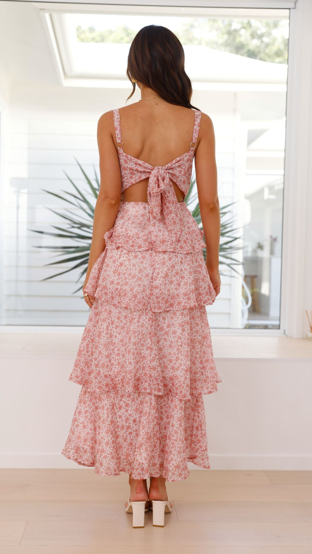 Page Maxi Dress - Pink / White Floral
