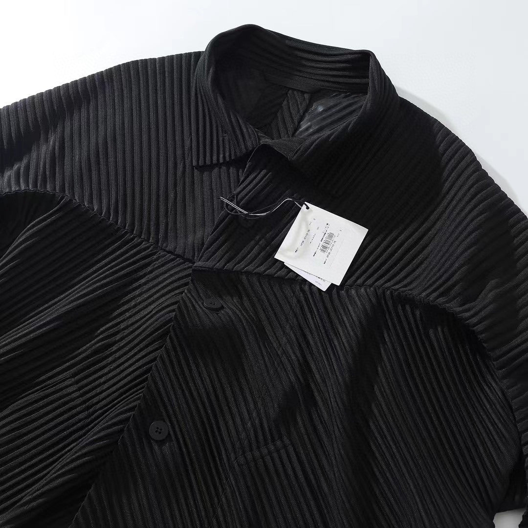 Issey Miyake Ruffled Shirtwaist Coat Ngvp #6389