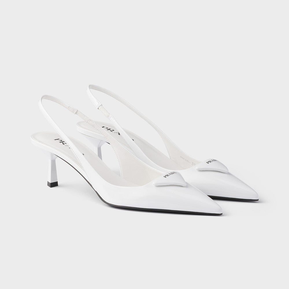 PRADA Suede Leather Slingback Pumps#388476
