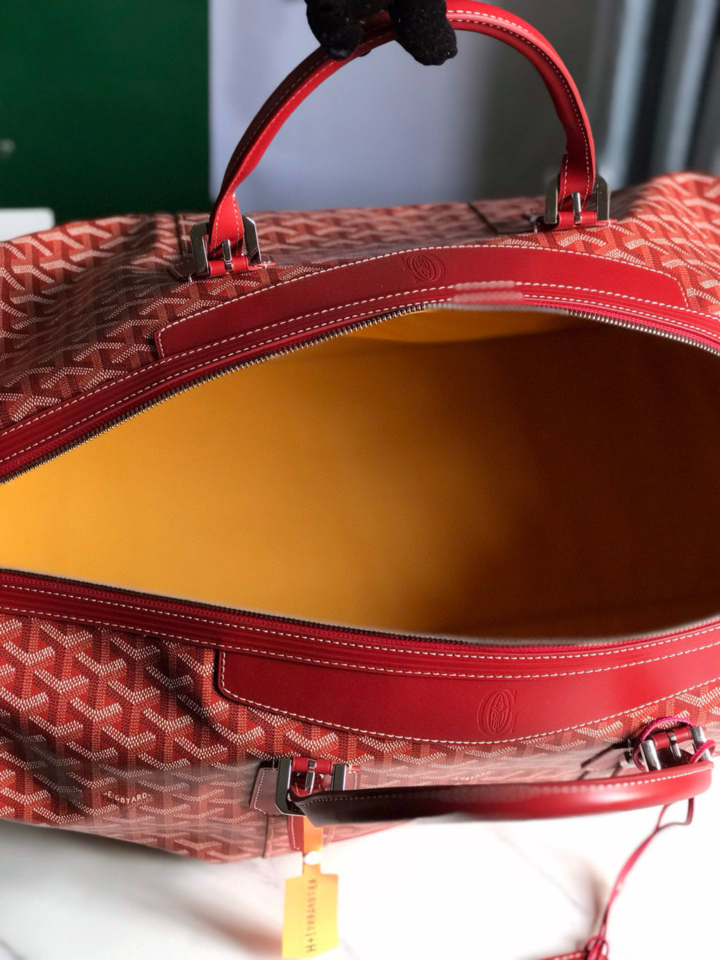 GOYARD Bowling45 Men's And Women's Fashion Classic All-over Print Zipper Closure Canvas Leather Oversized Travel Bag Bags BOWLIN045TY33CL33P #78364