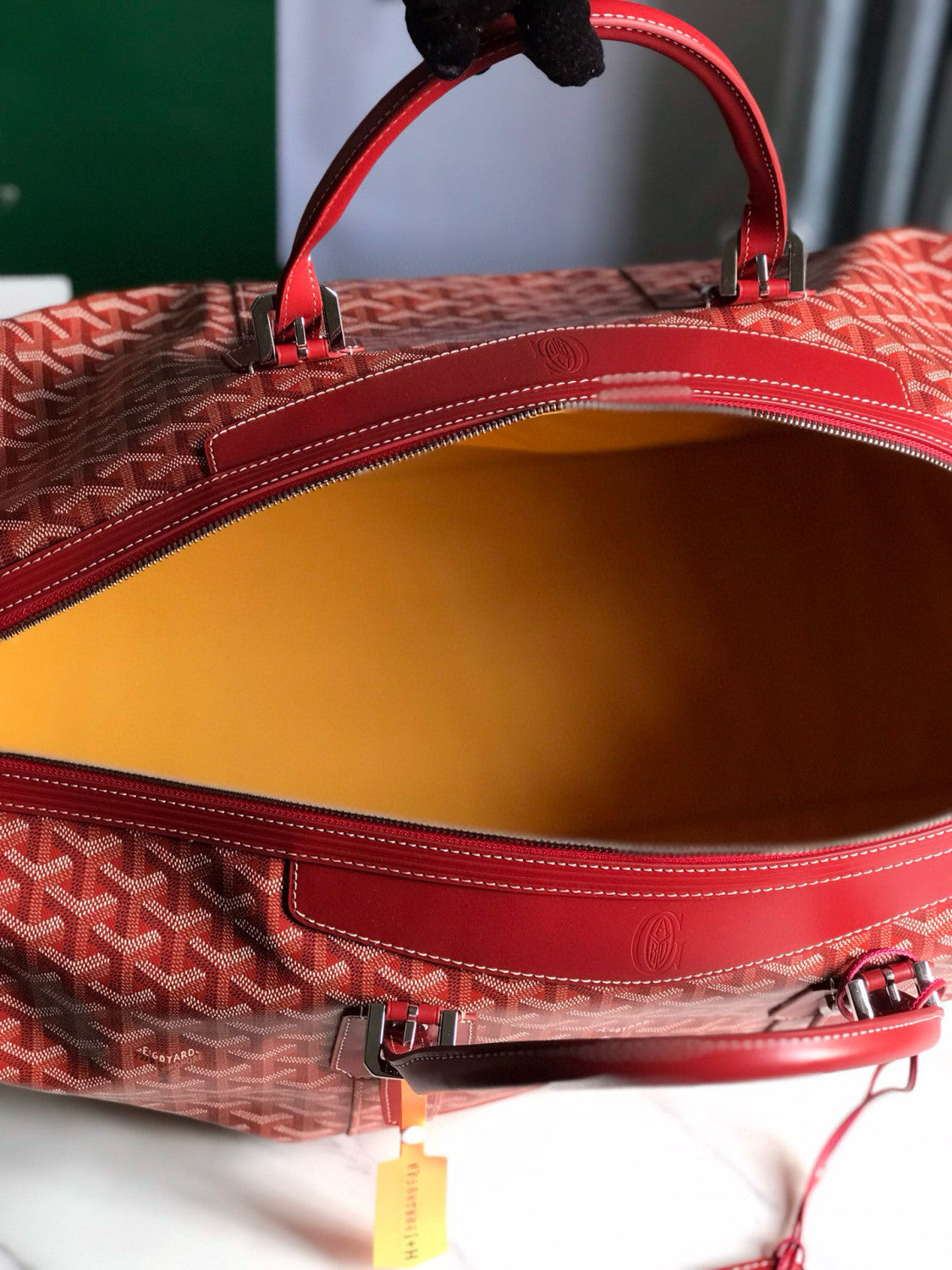 GOYARD Bowling45 Men's And Women's Fashion Classic All-over Print Zipper Closure Canvas Leather Oversized Travel Bag Bags BOWLIN045TY33CL33P #78364