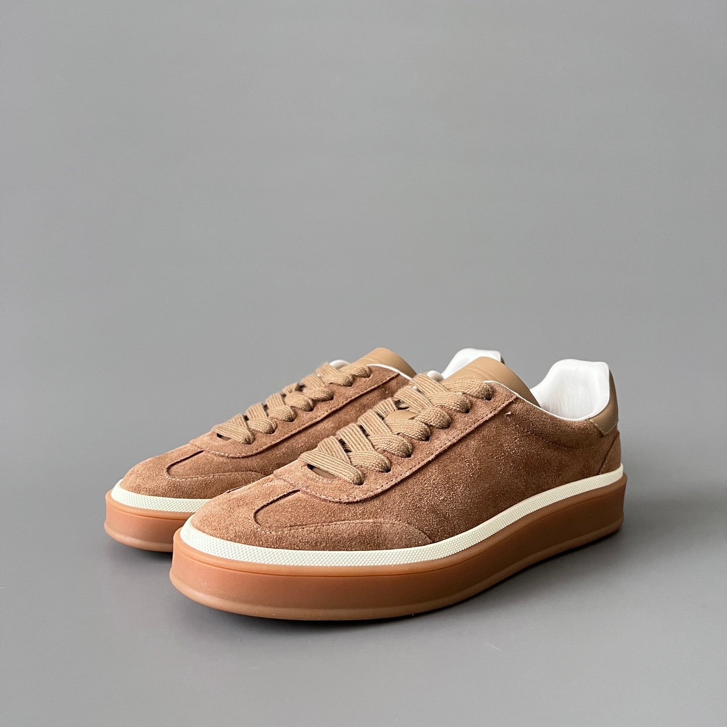 Loro Piana Men's Tennis Walk Dexun Sports Shoes Suede Round Toe Lace-Up Solid Color Four-Season Casual Shoes Low-Top Sneakers Ngvp #315199