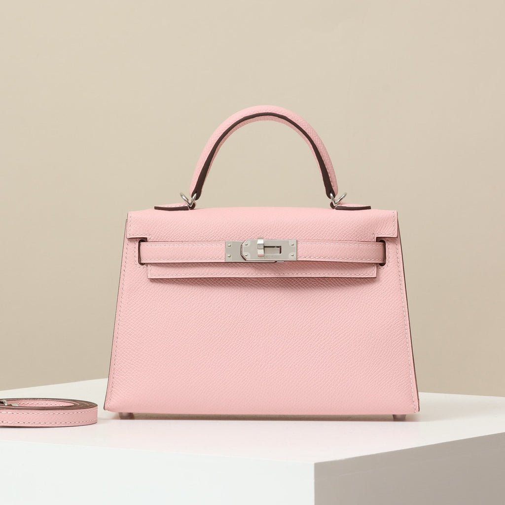 Hermes Solid Color Handbag Temperament Metal Buckle Kelly Bag Accessories Handcrafted Leather Bag From The Original Factory's Premium Custom Collection #74557