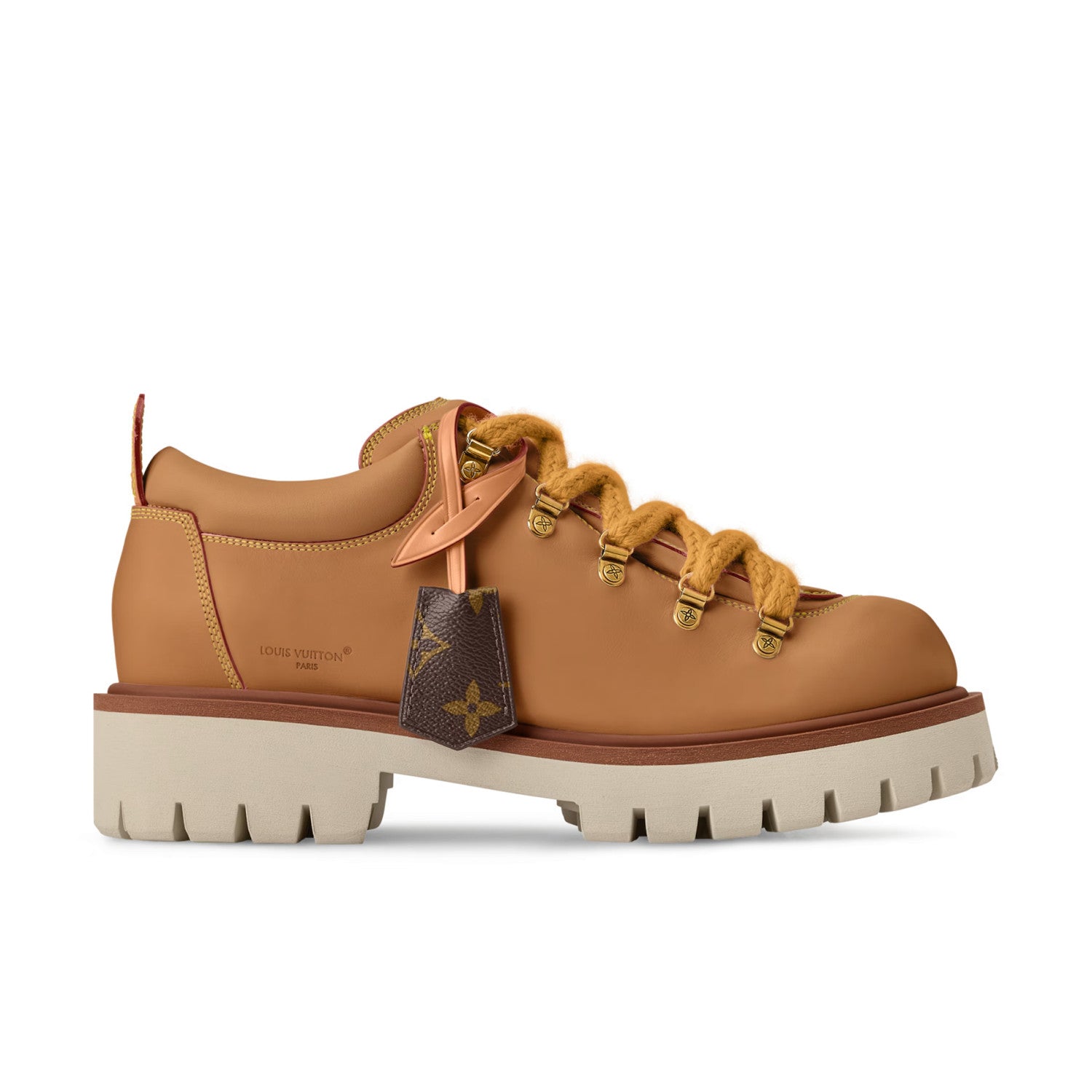 Louis Vuitton LV Remix Men's and Women's Summer Solid Color Cowhide Round Toe Lace-up Thick Sole Casual Shoes #77841