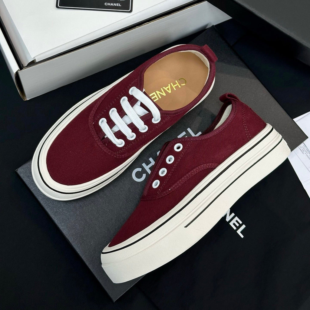 Chanel Platform Canvas Shoes #386499