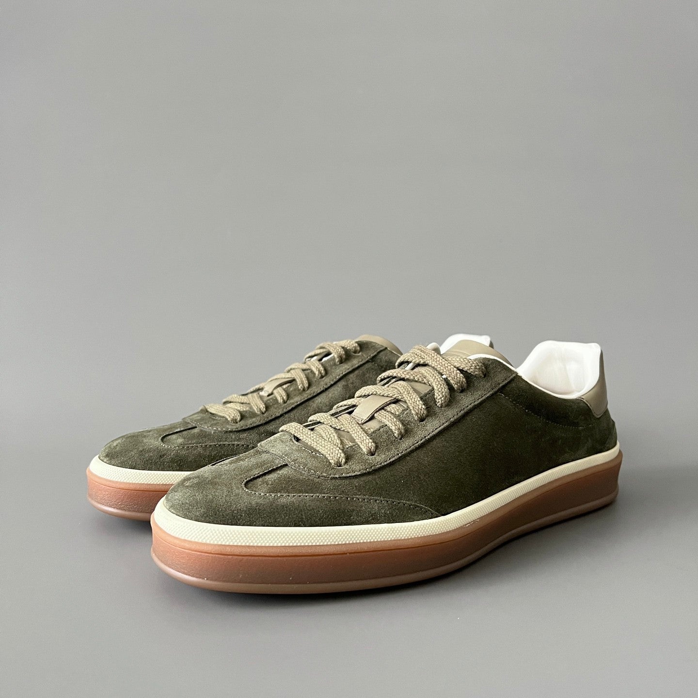 Loro Piana Men's Tennis Walk Dexun Sports Shoes Suede Round Toe Lace-Up Solid Color Four-Season Casual Shoes Low-Top Sneakers Ngvp #315199