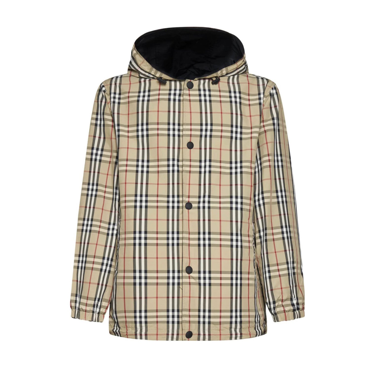 Burberry Men's Autumn and Winter Check Printed Hooded Single Breasted Reversible Jacket #99139