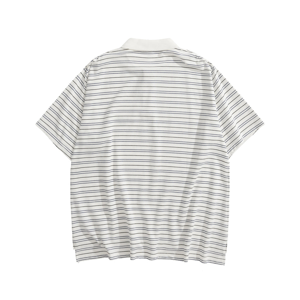 Balenciaga Men's Summer Solid Colour Stripe Printed Embroidery Pattern Printed Polo Neck Short Sleeve T-Shirt #76767