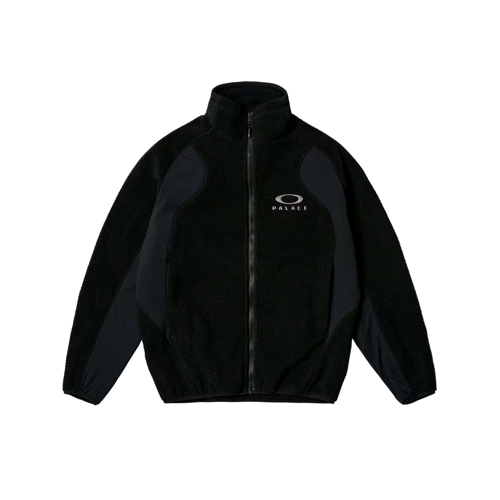 PALACE X Oakley Men's Fall/Winter Fashion Casual High Neck Zipper Logo Embroidered Stand Up Collar Fleece Jacket #79439