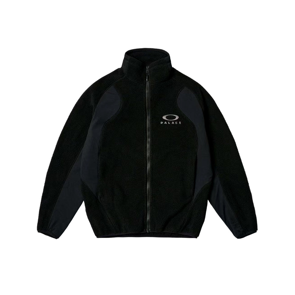PALACE X Oakley Men's Fall/Winter Fashion Casual High Neck Zipper Logo Embroidered Stand Up Collar Fleece Jacket #79439
