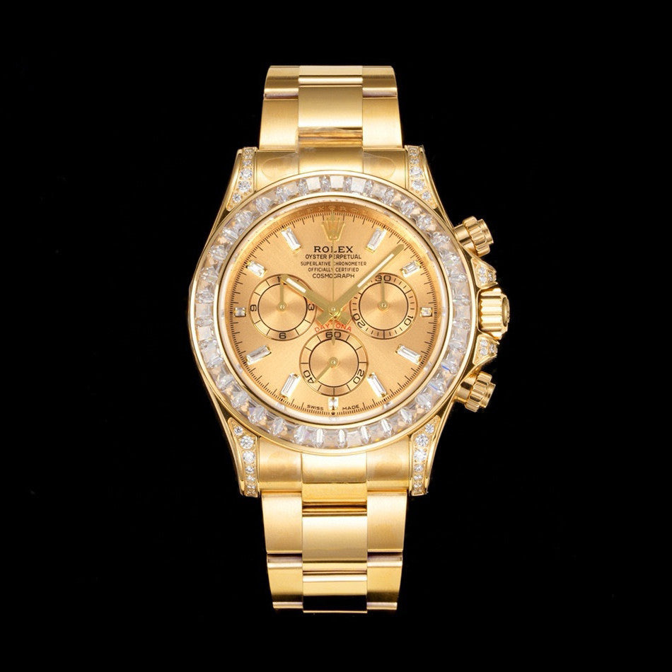 Rolex Men's Automatic Mechanical Movement 100 Meter Water Resistant Dial Watch with Diamonds #74589