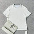 Brunello Cucinelli Men's Summer Solid Color Round Neck Cotton Short Sleeve T-Shirt #76657