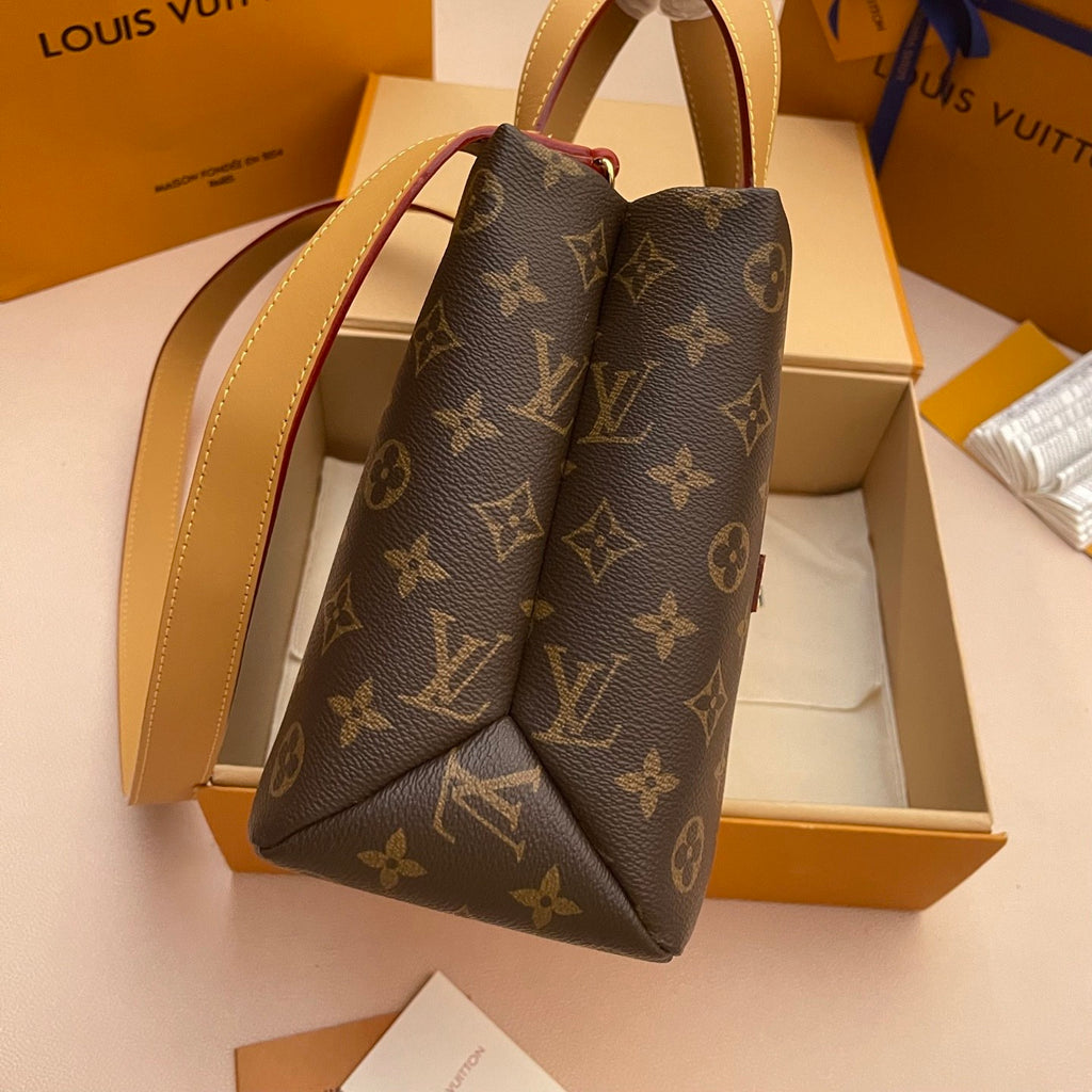 Louis Vuitton Women's Letter Logo Printed Leather Tote Bag Shopper Tote Handbags Bags #77792