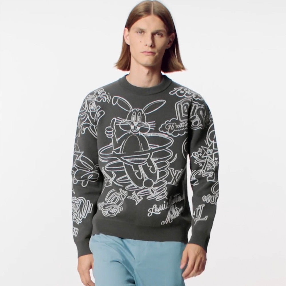 Louis Vuitton LV Rabbit Cartoon Knitted Sweater #334961