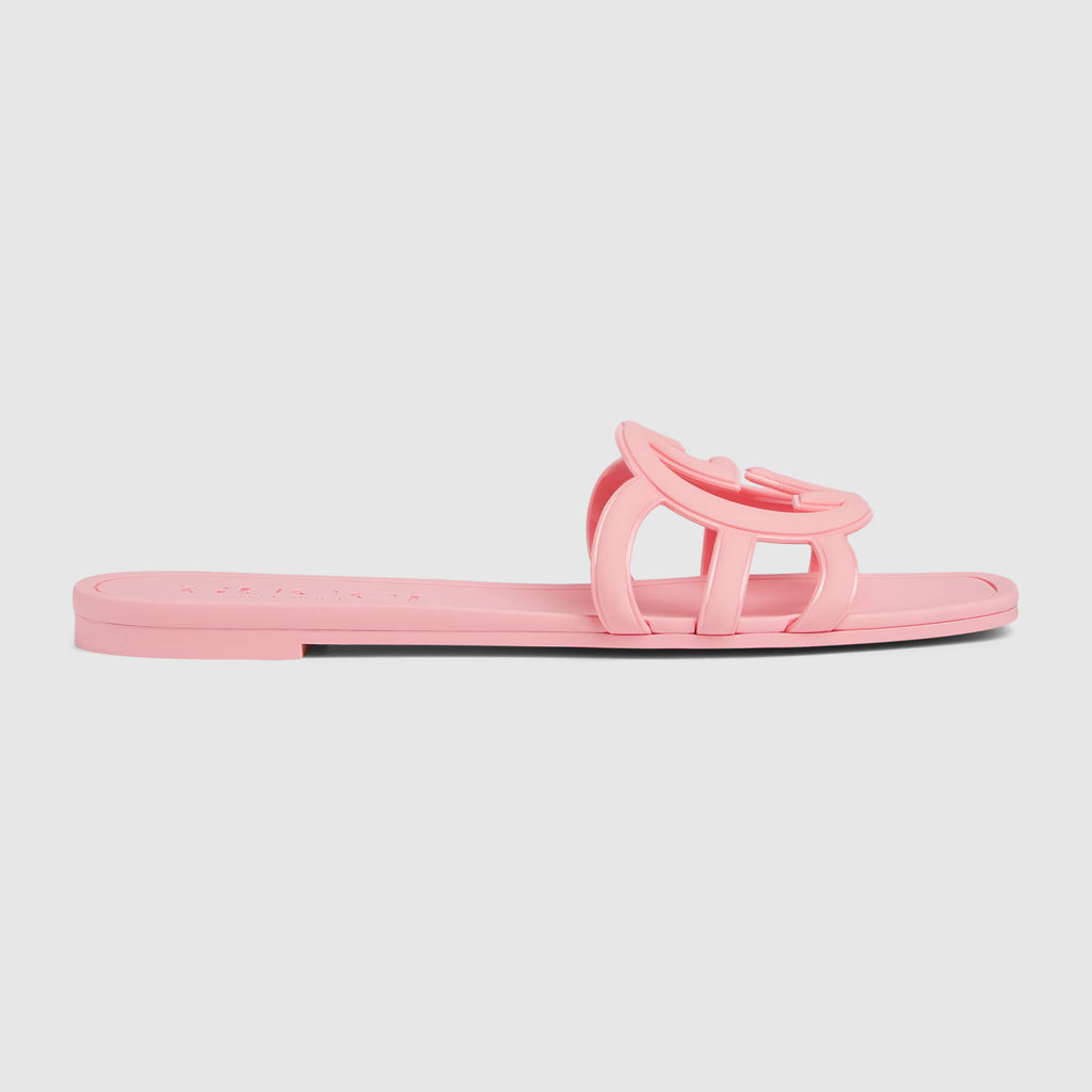 Gucci Women's Summer Double G Hollow out Square Head Flat Slippers Solid Color Casual Shoes #81341