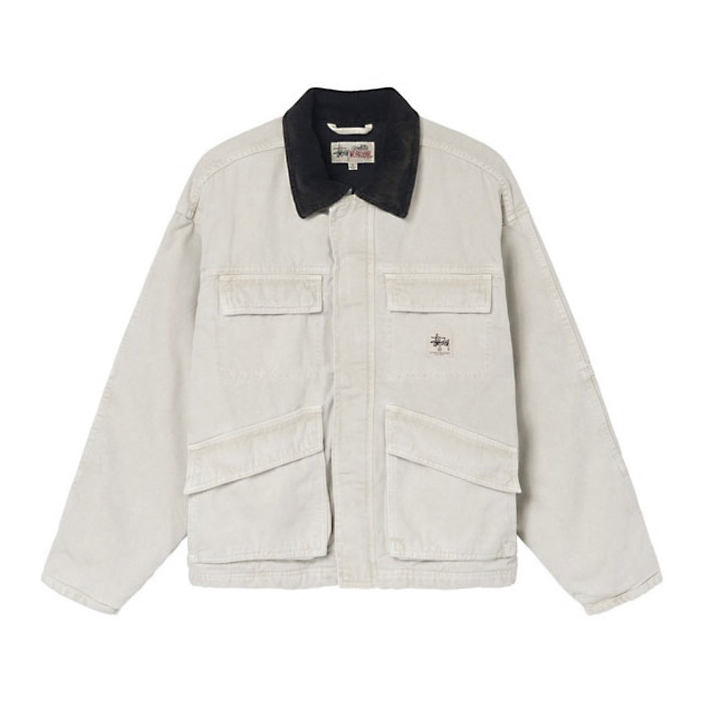 Stussy Men's Autumn and Winter Solid Color Pocket Zipper Warm Workwear Long Sleeve Jacket #73616