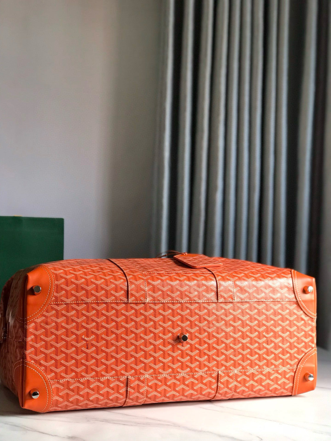 GOYARD Bowling45 Men's And Women's Fashion Classic All-over Print Zipper Closure Canvas Leather Oversized Travel Bag Bags BOWLIN045TY33CL33P #78364