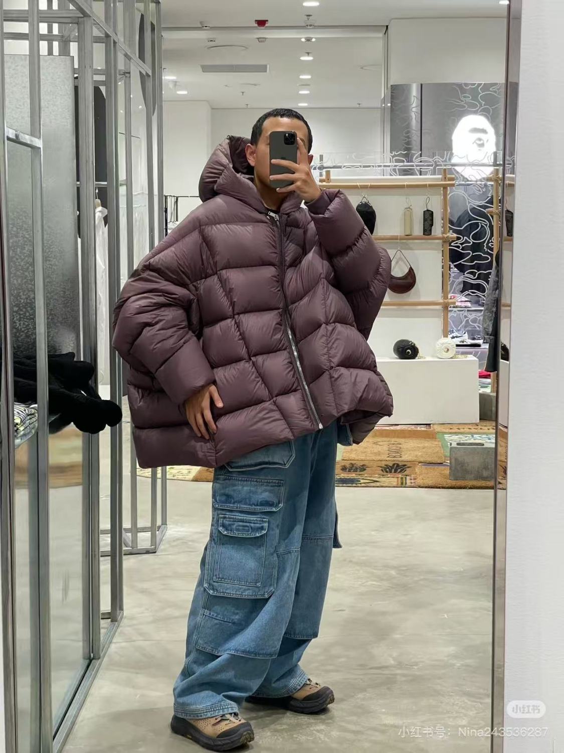 Rick Owens Women's Men's Fall And Winter Green Oversized Down Jacket Luxury Temperament Simple Trend Warm Down Jacket Ngvp #2498