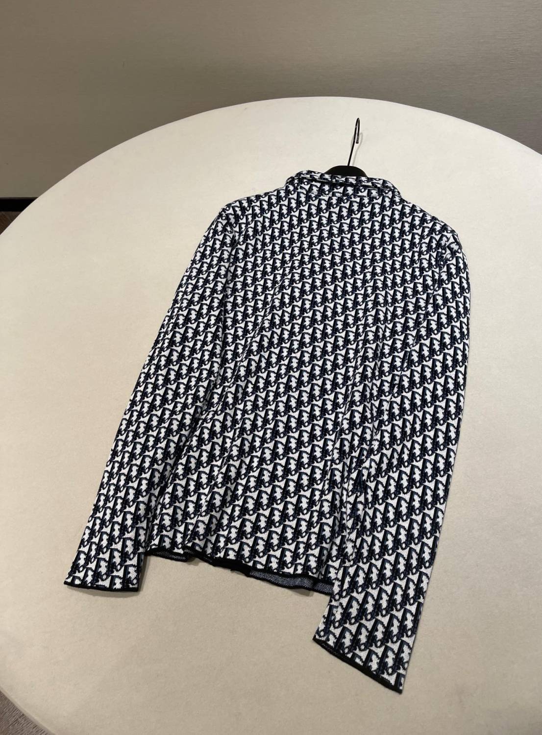 Dior Men's Spring/Autumn Solid Color Letter Print Single Button Long Sleeve Shirt #77922