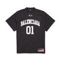 Balenciaga Basketball Series Men's Black And White Retro Plain Knit Silhouette T-shirt 01 Jersey High Street Trendy Short Sleeve Round Neck Loose T-shirt #71857