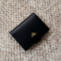 Prada Men's Triangle Logo Black Leather Coin Purse Card Case Bag Bags #75361